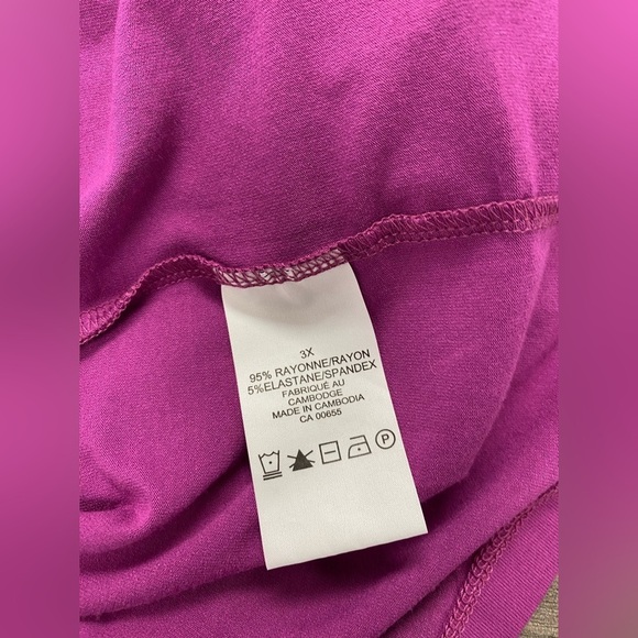 ✨ 4 for $30 ✨Penningtons Purple-ish Relaxed Fit Long Top / Shirt Size 3x - Picture 4 of 5